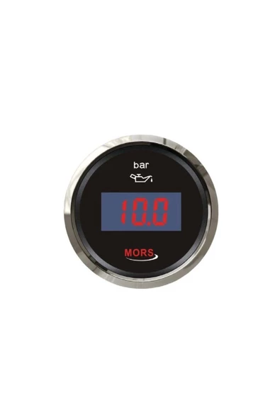 HT MARIN   Dijital Yağ Göstergesi 10 Bar 12-24 Volt Siyah
