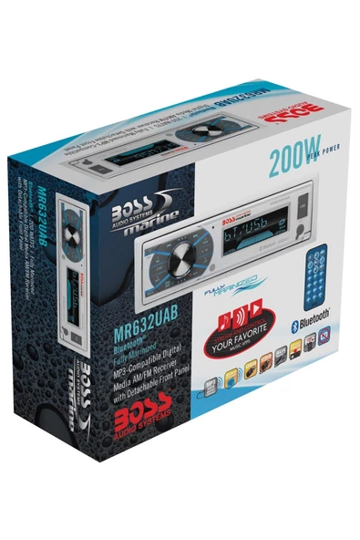 HT MARIN   BOSS Audio Systems MR632UAB USB, AUX Girişli Bluetoothlu Marin Teyp