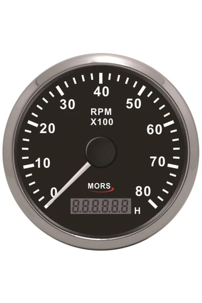 HT MARIN   Devir Göstergesi 8000 Rpm Siyah Çap:100mm Siyah 12-24v Kullanılır