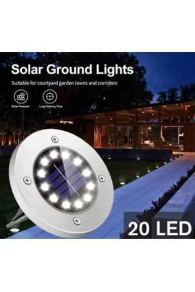 HT MARIN   20 Led Güneş Enerji Su Geçirmez Spot Lamba