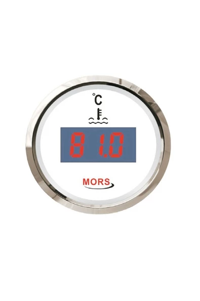 HT MARIN   Mors Dijital Hararet Göstergesi Beyaz 12-24v 55mm Beyaz