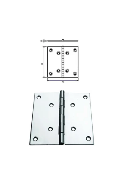 HT MARIN   Menteşe Paslanmaz Çelik-100x100mm