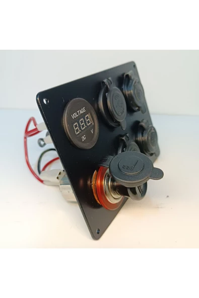 HT MARIN   Switch Panel Çakmak, Çift Usb, Çift Çakmaklık, Voltmetre - 3
