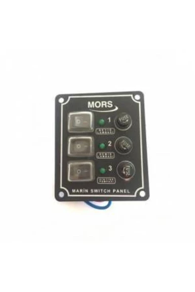 HT MARIN   Izoleli Elektrik Switch Panelleri (dikey) 3lü Siyah