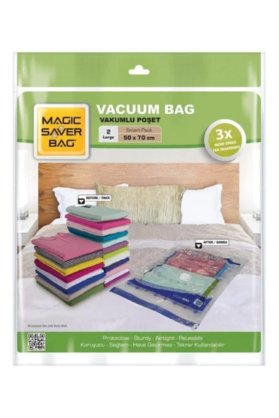 Magic Saver Bag Vakumlu Hurç 2li Set Large 50x70