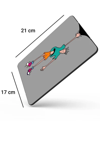 SonicTouch Fido Dido Temalı Gri Kaydırmaz Gaming Oyuncu Dikişsiz Mouse Pad/Ped 17x21cm - 2