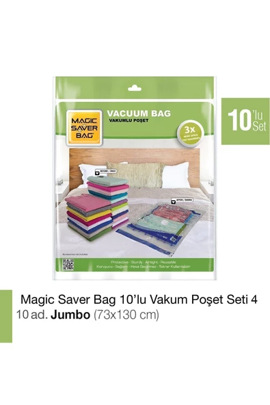 Magic Saver Bag 10’lu Vakumlu Poşet Set-4