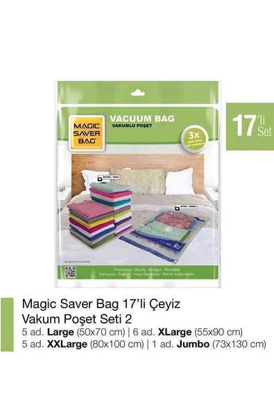 Magic Saver Bag 17li Çeyiz Vakumlu Poşet Seti 2
