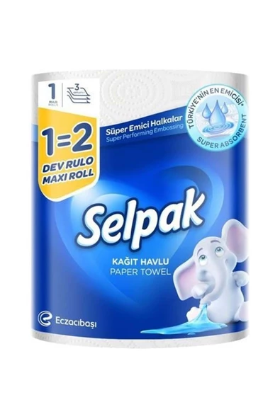 Selpak Dev Rulo Havlu 3 Katlı x 6 Adet - Resim 2