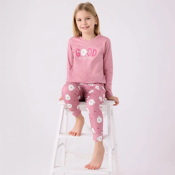 Arnetta AR3088G Kız Çocuk Garson Boy Kışlık Pijama Takım