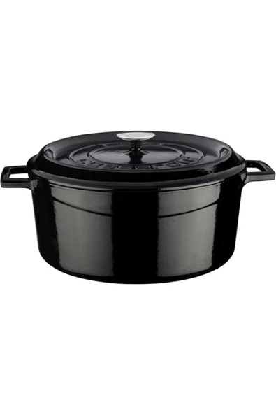 Lava Trendy Yuvarlak Tencere 32cm Siyah - 1