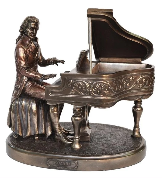 Klasik Müzik Besecisi Wolfgang Amadeus Mozart Heykel Biblo Dekor - 2