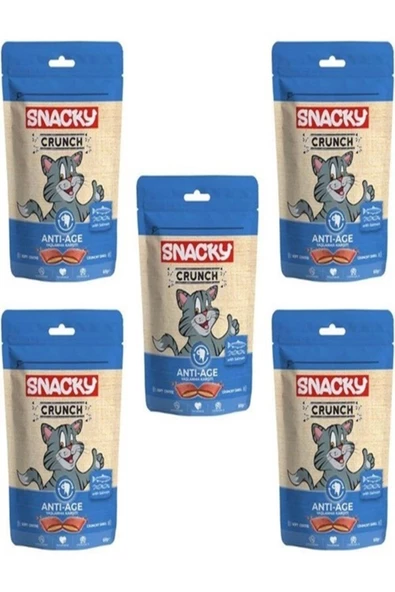 Crunch Anti-age Yaşlanma Karşıtı Somonlu Kedi Ödül Maması 60grx5 Adet