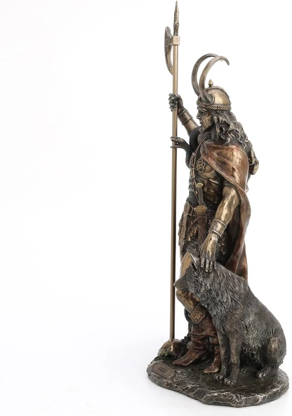 Bronz İskandinav Tanrısı Loki Kötülük ve Kurnazlık Tanrısı Heykel Biblo Ev Dekoru - 7
