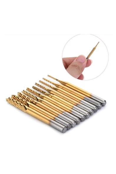 Titanyum Kaplı Tungsten Çelik CNC Freze PCB Kesici 0,5 - 3,175mm - 6