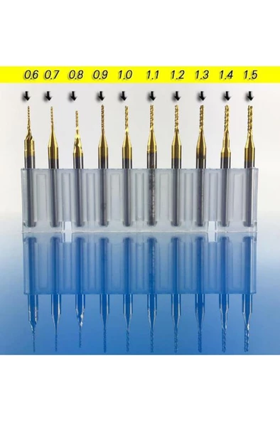 Titanyum Kaplı Tungsten Çelik CNC Freze PCB Kesici 0,6 - 1,5mm - 4