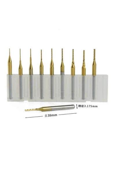 Titanyum Kaplı Tungsten Çelik CNC Freze PCB Kesici 0,6 - 1,5mm - 5
