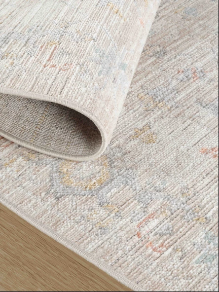 Rustik 2222 Klasik Vintage Salon Bej Krem Mutfak Halısı Tozumaz Yumuşak Makine Halısı - 4