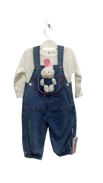 uğurböceğiçocuk Çiçek Peluş Tavşan Kız Bebek Tulum 2351 - 10