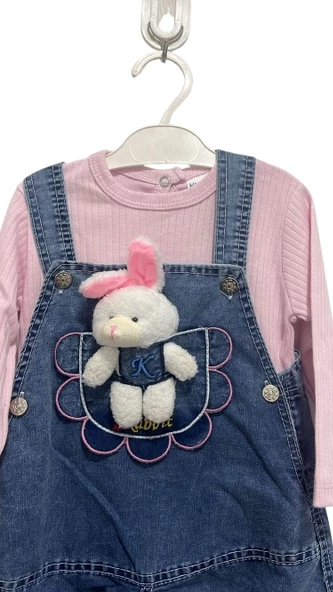 uğurböceğiçocuk Çiçek Peluş Tavşan Kız Bebek Tulum 2351 - 3