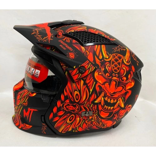 Mt Streetfighter Sv Hellish B5 Modüler Motosiklet Kaskı Mat Renk - 5