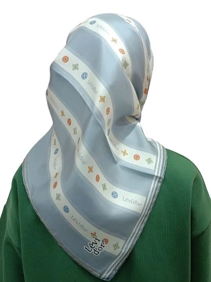 LEVİDOR İ- 3268 TWİLL İPEK EŞARP - 3