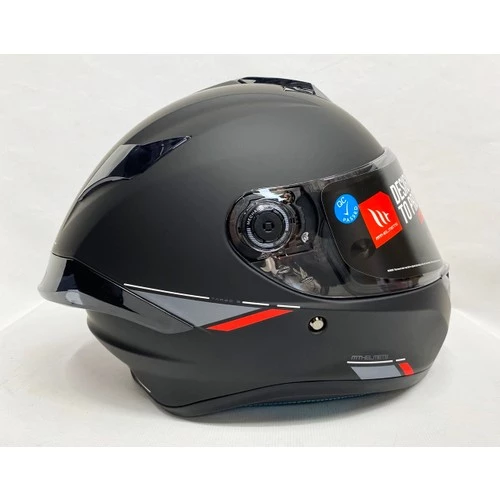 Mt Targo S Mat Siyah A1 Şeffaf Vizörlü V-14B Motosiklet Kaskı - 3