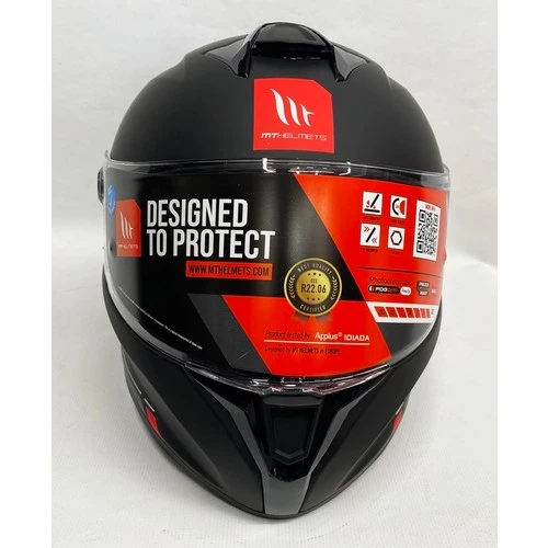 Mt Targo S Mat Siyah A1 Şeffaf Vizörlü V-14B Motosiklet Kaskı - 5