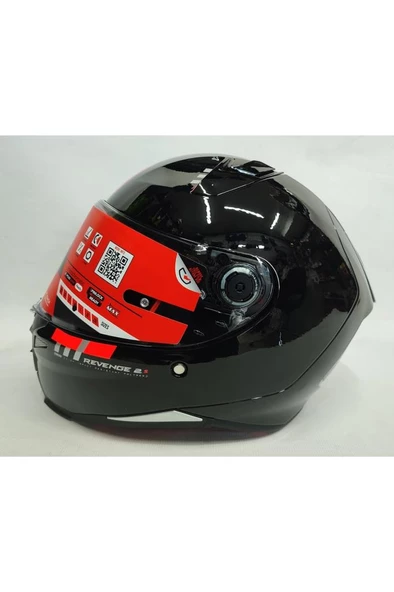 Mt Revenge 2 Solıd A11 Gloss Black Şeffaf Vizörlü - 2