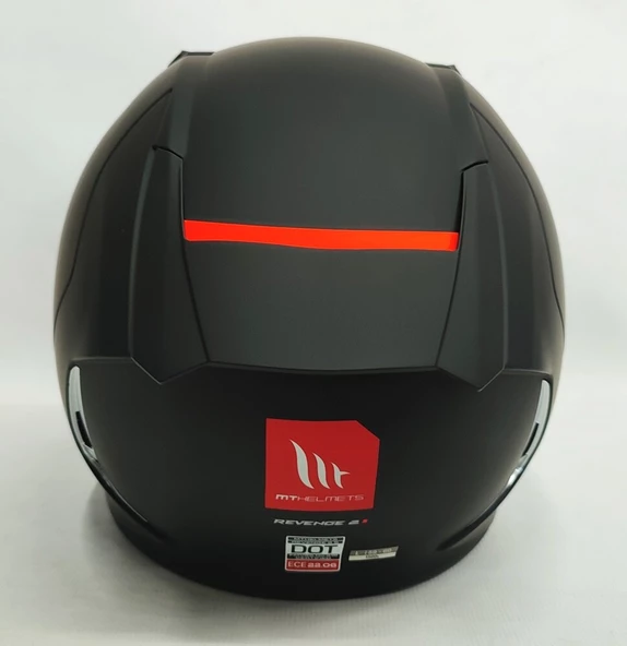 Mt Revenge 2 Solid A1 Matt Black Şeffaf Vizörlü Kask - 3