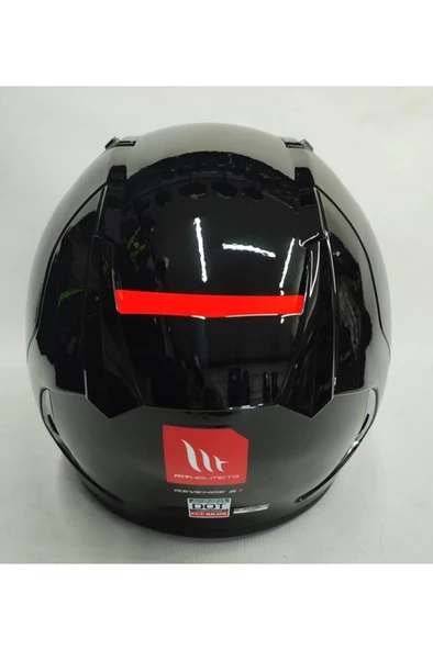 Mt Revenge 2 Solıd A11 Gloss Black Şeffaf Vizörlü - 3