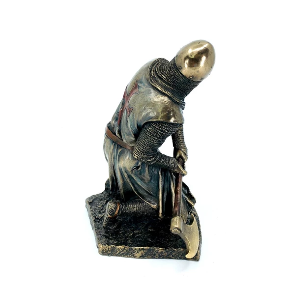 Baltalı Tapınak Şövalyesi Heykel Biblo Dekor - 6
