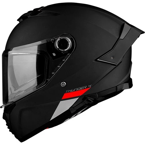 Mt Thunder 4 Sv Solid A1 Matt Black Şeffaf Vizörlü Kask