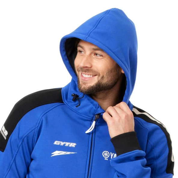 Yamaha Paddock Blue Erkek Kapüşonlu Sürüş Svetşörtü - 5
