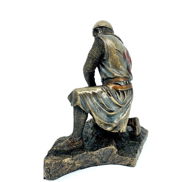 Baltalı Tapınak Şövalyesi Heykel Biblo Dekor - 7