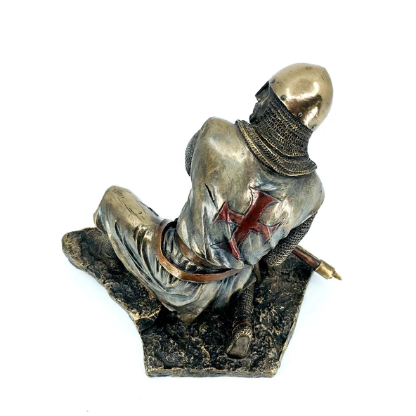 Baltalı Tapınak Şövalyesi Heykel Biblo Dekor - 9