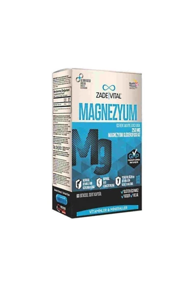 Zade Vital Magnesium 250mg 60 Kapsül