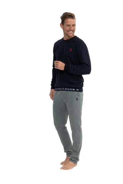 U.S. Polo Assn. 18815 Erkek Ev Giyim Uzun Kollu Pijama Takım - 5