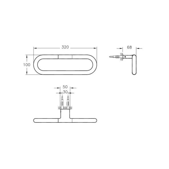 VitrA Nest Trendy A44617 Halka Havluluk, Krom - Resim 4