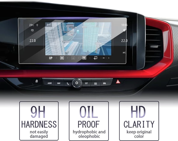 Opel Grandland 10 inç Navigasyon Uyumlu 9H Nano Ekran Koruyucu Film - Resim 3