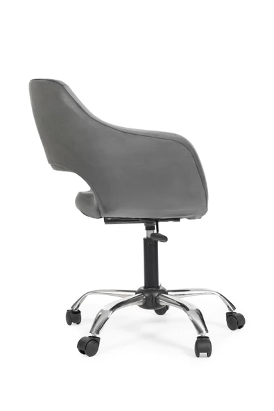 markadizayn Krom Metal Ayaklı Ofis Çocuk Odası Çalışma Sandalyesi (AYARLANILABİLİR) GRİ - 3