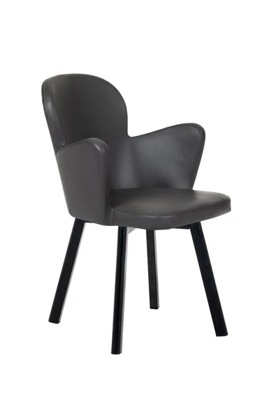 markadizayn SİYAH METAL AYAKLI SALON/MUTFAK SANDALYESİ KOLLUKELEBEK (DERİ) - Resim 2