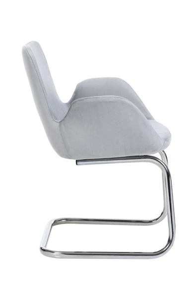 markadizayn Krom Metal Ayaklı PESCADO SANDALYE MİSAFİR KOLTUĞU BEKLEME KOLTUĞU - 3