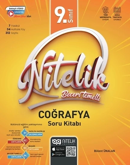 Nitelik Yayınları 9. Sınıf Coğrafya Nitelik Beceri Temelli Soru Kitabı