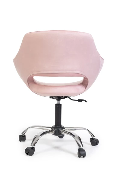 markadizayn Krom Metal Ayaklı Ofis Çocuk Odası Çalışma Sandalyesi (AYARLANILABİLİR) Pembe - 4