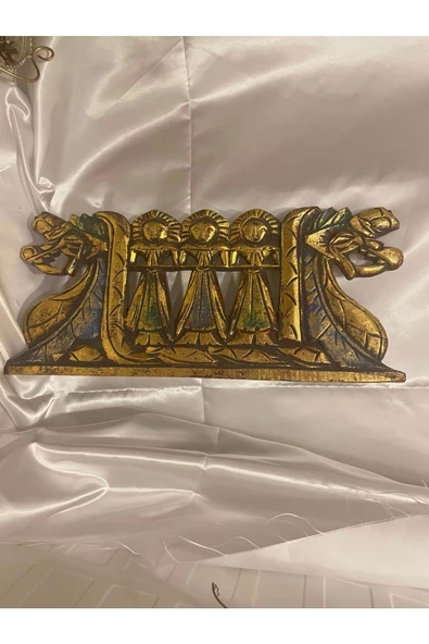 Duvar Panosu Ejderhalı Ahşap Gold ürün görseli