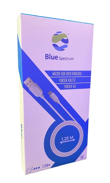 Blue Spectrum BS-DM01 125 CM Micro Android Uyumlu Şarj ve Data Kablosu - 4
