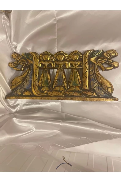 Duvar Panosu Ejderhalı Ahşap Gold - Resim 5