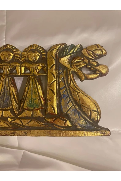 Duvar Panosu Ejderhalı Ahşap Gold - Resim 3