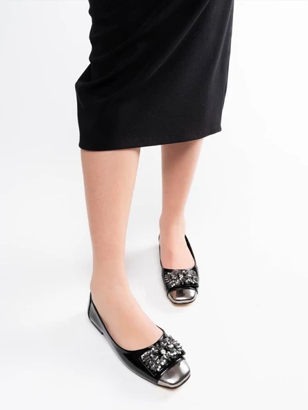 Papuçcity Stll 02968 Ortopedik Kadın Taşlı Babet - 2